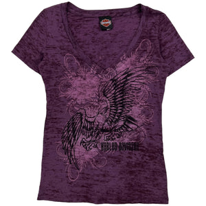 Y2K Harley Davidson Motorcycles women’s V-neck biker tee (L)