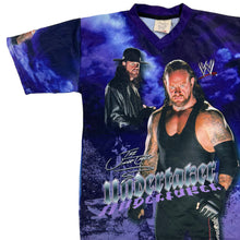 Load image into Gallery viewer, 2007 WWE The Undertaker all over print AOP youth wrestling jersey shirt (YL)