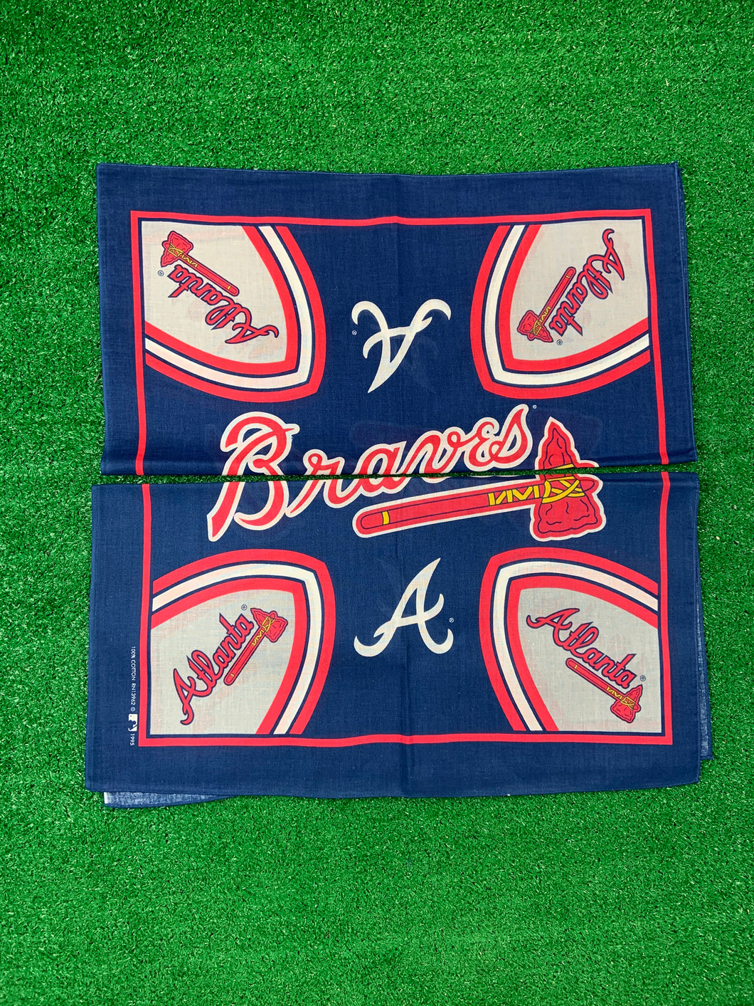 Vintage 1995 Atlanta Braves MLB Bandana USA
