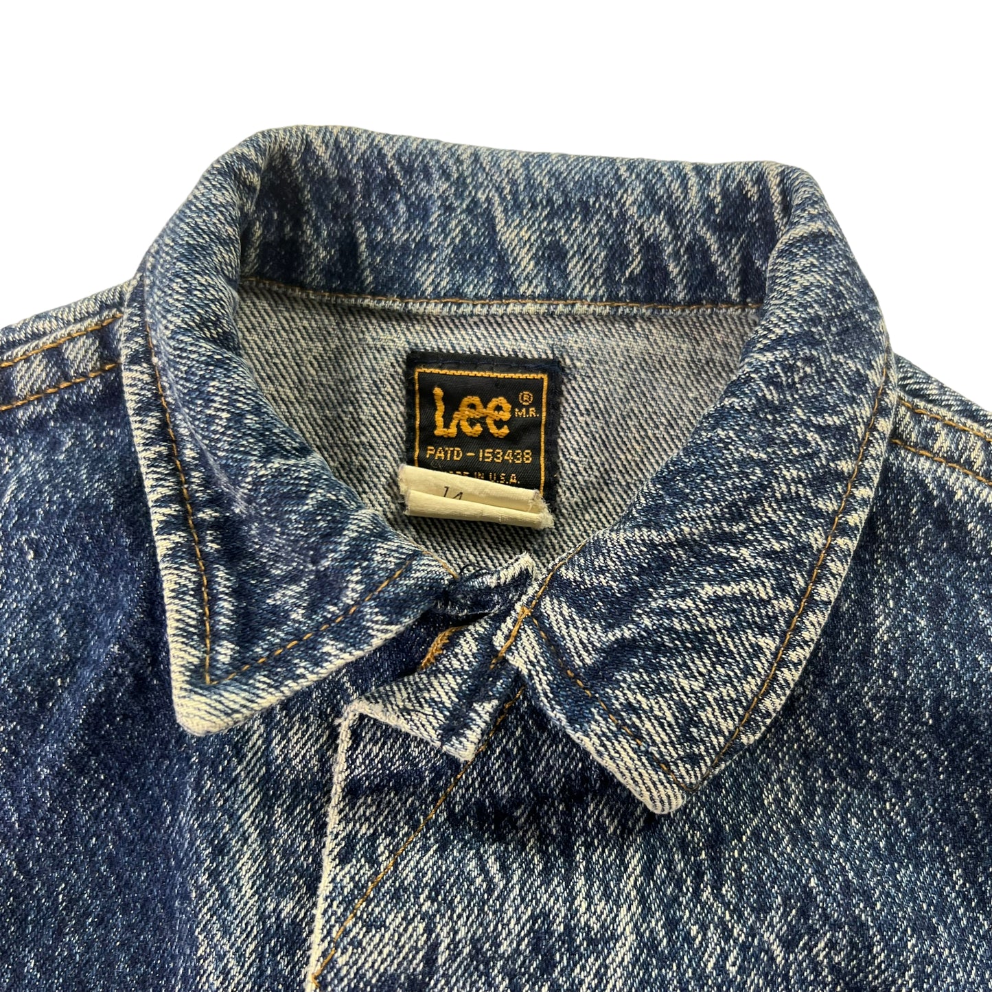 Vintage 80s Lee Rider denim faded women’s jean jacket (WS)