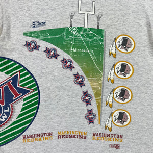 Vintage 1992 Salem Washington Redskins Super Bowl champs AOP tee (L/XL)