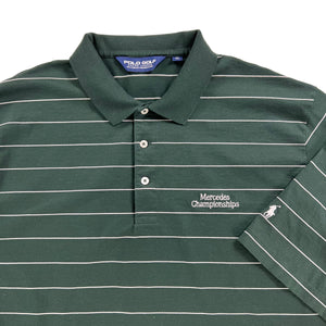 Vintage 90s Polo Ralph Lauren Golf Mercedes Championship striped polo shirt (XL)
