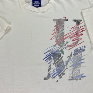 Vintage 90s umbro wrap around all over print tee (XL)