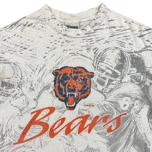 Vintage 1991 Chicago Bears all over print AOP NFL tee (M)