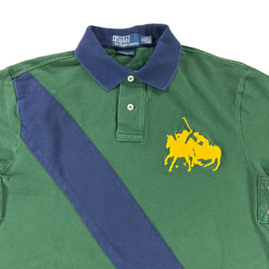 Vintage polo Ralph Lauren double horse stripe polo shirt (M) – The