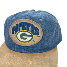Load image into Gallery viewer, Vintage 90s Nutmeg Mills American Needle Green Bay Packers denim style StrapBack hat