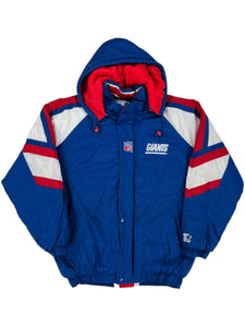 Vintage 90s Starter New York Giants hoodie puffer jacket (L/XL)