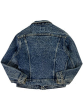 Load image into Gallery viewer, Vintage 80s Lee Rider denim faded women’s jean jacket (WS)