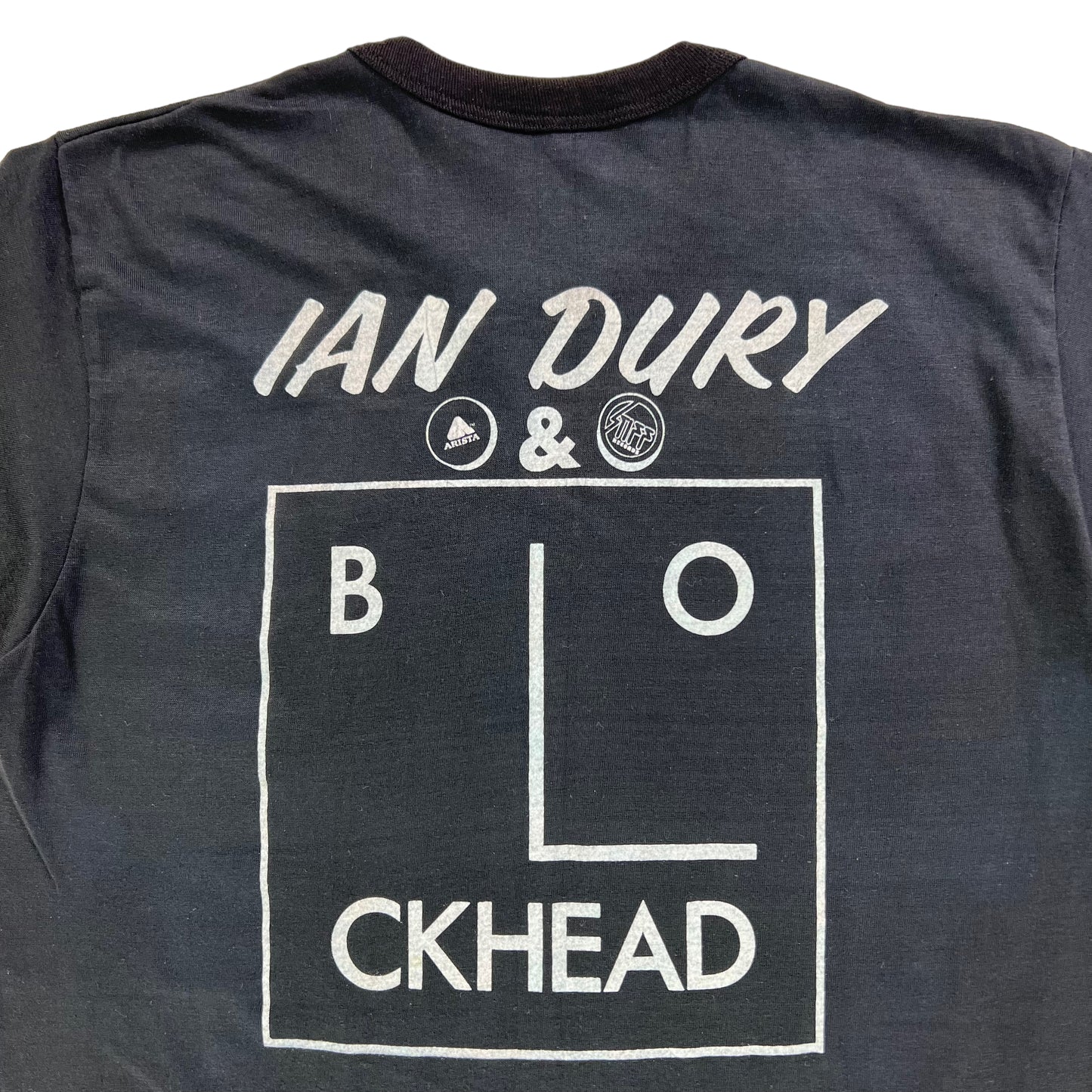 Vintage 70s 80s Blockhead Ian Dury & sex & drugs & rock & roll band tee (M)