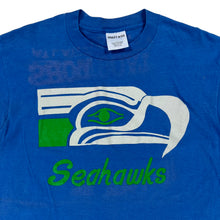 Load image into Gallery viewer, Vintage 80s Seattle Seahawks old logo faded NFL tee (M/L)