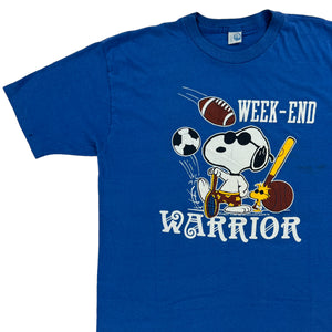 Vintage 80s Peanuts Snoopy & Woodstock Week-End Warrior cartoon tee (XL)