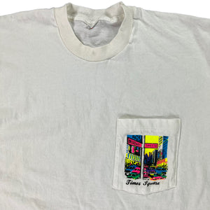 Vintage 90s New York City NYC Times Square pocket tee (XL)