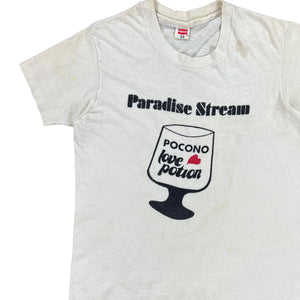 Vintage 60s Hanes Paradise Stream Poconos Love Potion worn tee (S)