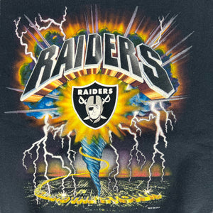 Vintage 1993 Oakland Raiders Riding The Storm lightning NFL crewneck (XL)