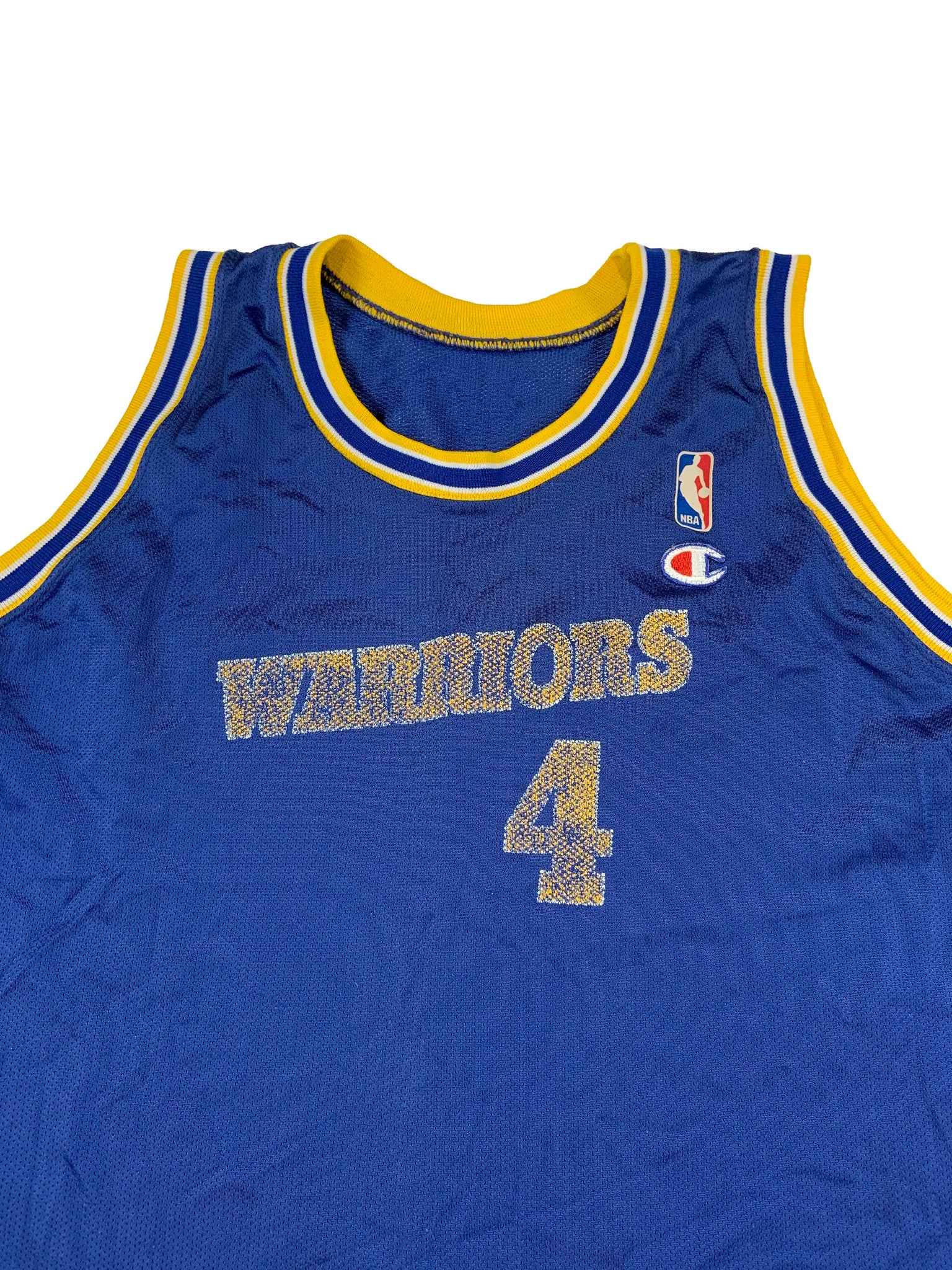 Vtg 90s Champion Golden State Warriors 4 Chris Webber NBA 