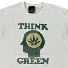 Load image into Gallery viewer, 2005 Zion roots wear think green marijuana pot leaf brain tee (L)