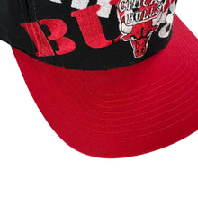 Load image into Gallery viewer, Vintage 90s Logo 7 Chicago Bulls cross spellout NBA SnapBack