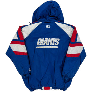 Vintage 90s Starter New York Giants hoodie puffer jacket (L/XL)