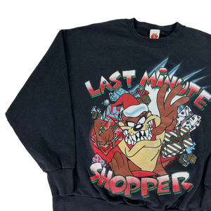 Vintage 1997 Looney Tunes Taz Tasmanian Devil last minute shopper Christmas crewneck (XL)
