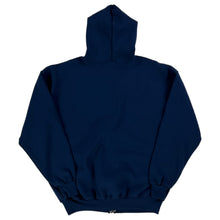 Load image into Gallery viewer, Vintage 90s Russell Athletic full zip up navy blank hoodie sweatshirt (XL)