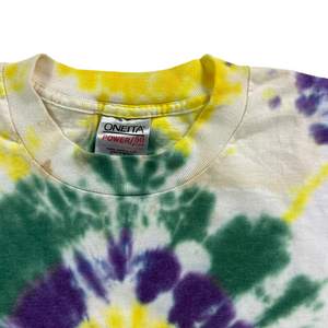 Vintage 90s Oneita vibrant tie dye blank USA made tee (XL)