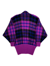 Load image into Gallery viewer, Vintage 90s I.B. Diffusion wool mohair plaid women’s cardigan sweater (M/L)