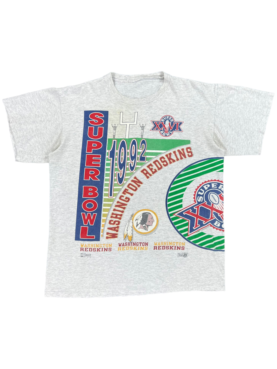 Vintage 1992 Salem Washington Redskins Super Bowl champs AOP tee (L/XL)