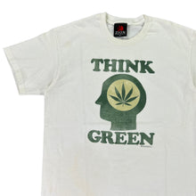 Load image into Gallery viewer, 2005 Zion roots wear think green marijuana pot leaf brain tee (L)