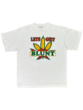 Load image into Gallery viewer, Vintage 90s Let’s get BLUNT marijuana pot leaf tee (L)