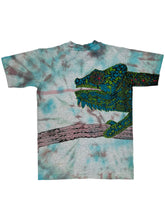 Load image into Gallery viewer, Vintage 90s Lizard wrap around print tie dye youth tee (L)