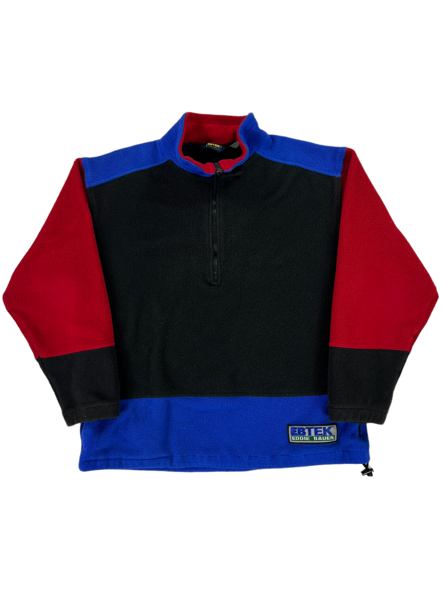 Vintage 90s Eddie Bauer Ebtek 1/4 zip color block fleece (M) – The