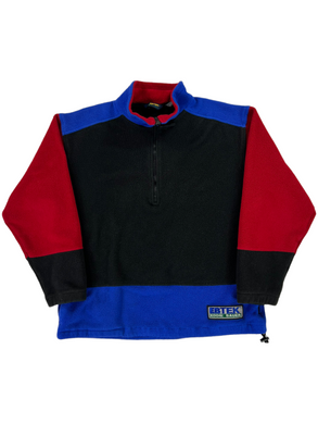 Vintage 90s Eddie Bauer Ebtek 1/4 zip color block fleece (M)