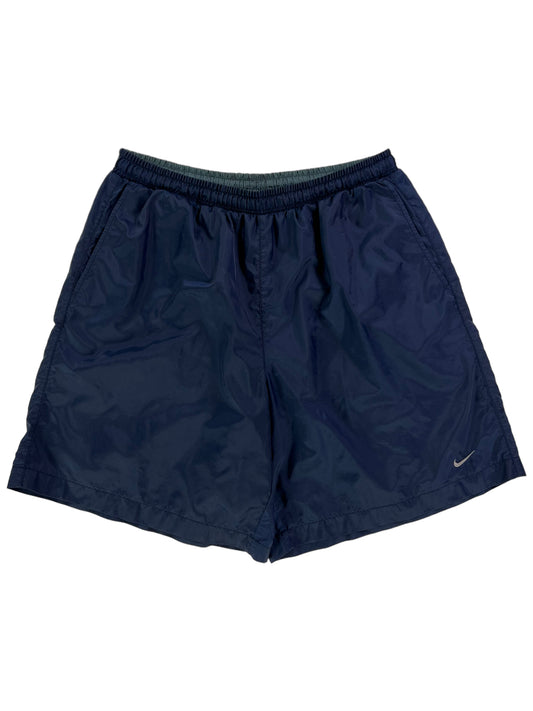 Vintage 2000s Nike mini swoosh navy board shorts (XL)