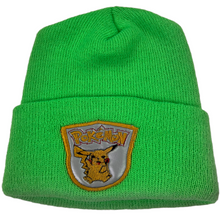 Load image into Gallery viewer, Vintage 90s Pokémon Pikachu green beanie New Old Stock
