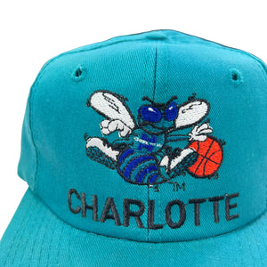 Vintage 90s Twins Ent. Charlotte Hornets NBA plain logo SnapBack