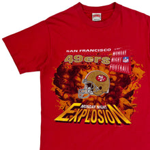 Load image into Gallery viewer, Vintage 1993 Nutmeg San Francisco 49ers Monday Night Football Explosion tee (L)