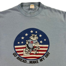 Load image into Gallery viewer, Vintage 80s Tomcat Go Ahead… Make my day! faded tee (M/L)