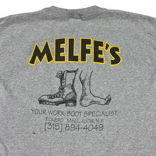 Load image into Gallery viewer, Vintage 2000s wolverine durashocks Melfe’s boots &amp; shoes tee (XL)
