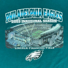 Load image into Gallery viewer, Vintage 2003 Philadelphia Eagles Lincoln Financial Field NFL tee (S/M)