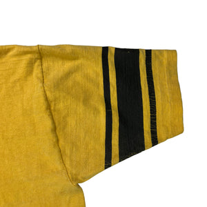 Vintage 70s Velva Sheen Stockton State college yellow tee (L)