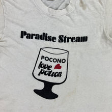 Load image into Gallery viewer, Vintage 60s Hanes Paradise Stream Poconos Love Potion worn tee (S)