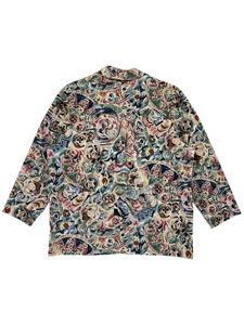 Vintage 90s Briggs New York all over print floral AOP women’s layering shirt jacket (18W)